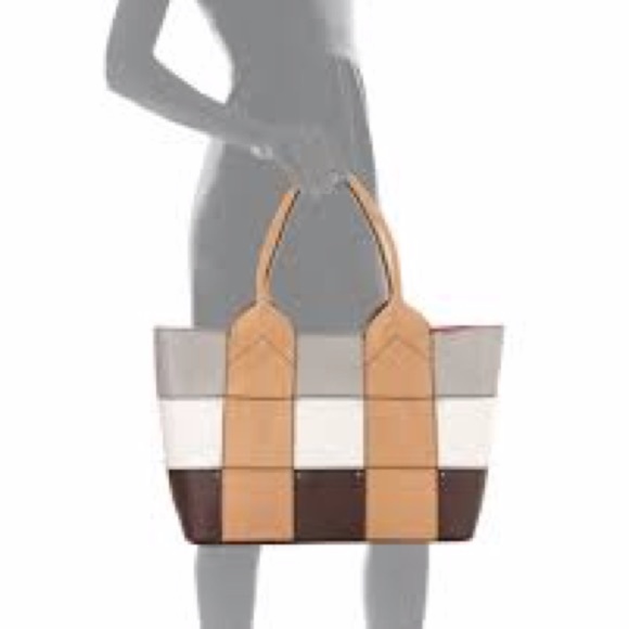 orYANY Large Pebbled Leather Patchwork Color Block Summer Tote - Picture 2 of 11